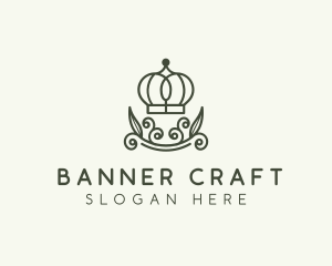 Green Wreath Crown logo design