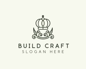 Green Wreath Crown logo design