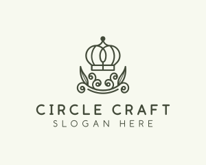 Green Wreath Crown logo design