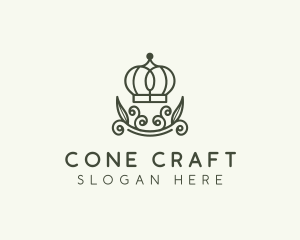 Green Wreath Crown logo design