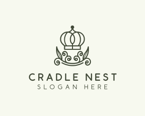 Green Wreath Crown logo design