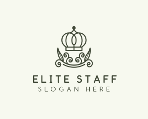 Green Wreath Crown logo design