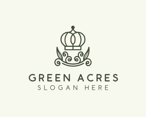 Green Wreath Crown logo design