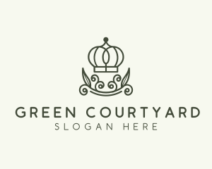 Green Wreath Crown logo design