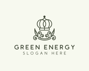 Green Wreath Crown logo design