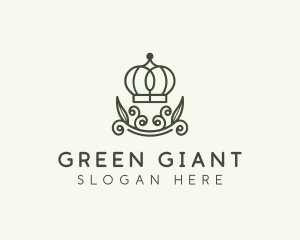 Green Wreath Crown logo design