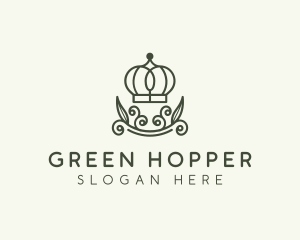 Green Wreath Crown logo design