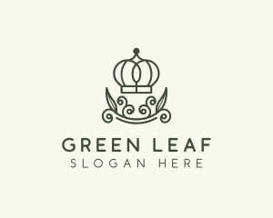 Green Wreath Crown logo design