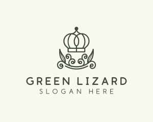 Green Wreath Crown logo design