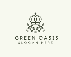 Green Wreath Crown logo design