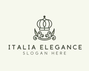 Green Wreath Crown logo design