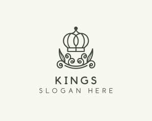 Green Wreath Crown logo design