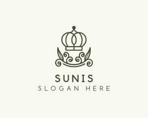 Green Wreath Crown logo design