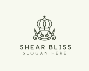 Green Wreath Crown logo design