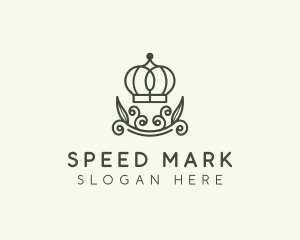 Green Wreath Crown logo design