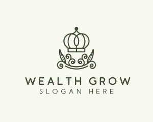 Green Wreath Crown logo design