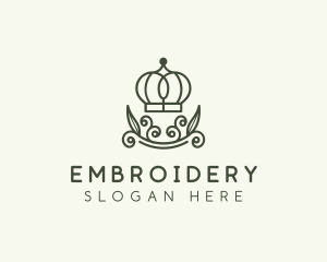 Green Wreath Crown logo design