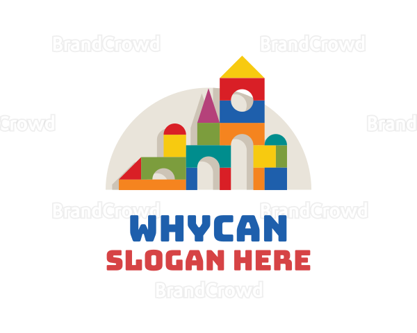 Colorful Wooden Toy Blocks Logo