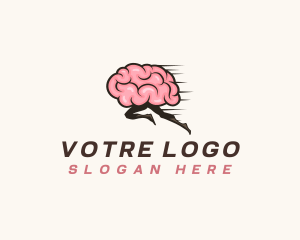 Fast Running Brain Logo