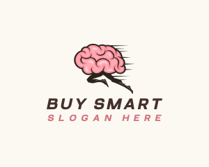 Fast Running Brain logo design