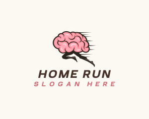 Fast Running Brain logo design