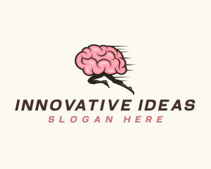 Fast Running Brain logo design