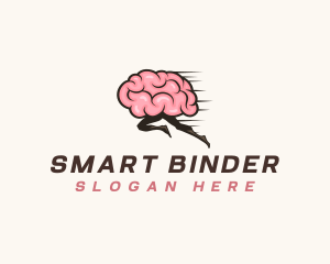 Fast Running Brain logo design