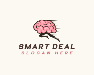 Fast Running Brain logo design