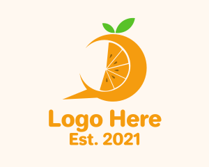 Orchard - Orange Slice Chat logo design