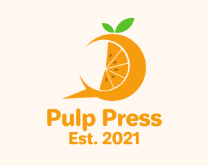 Pulp - Orange Slice Chat logo design