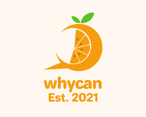 Fruit Stall - Orange Slice Chat logo design