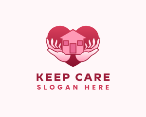 Home Care Heart logo design