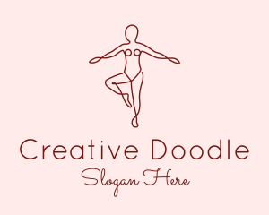 Female Body Doodle  logo design