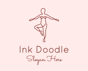 Female Body Doodle  logo design