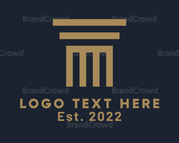 Greek Architecture Pillar Logo