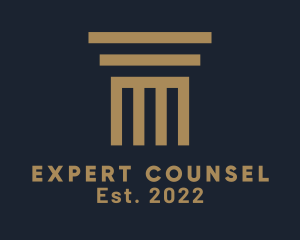 Counsel - Greek Architecture Pillar logo design