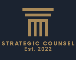 Counsel - Greek Architecture Pillar logo design