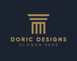 Greek Architecture Pillar logo design