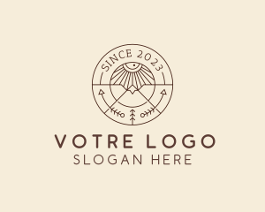 Vlogger - Native Arrow Mountain logo design