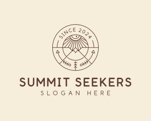 Mountaineering - Arrow Mountain Summit logo design