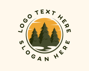 Rural - Pine Tree Forest logo design