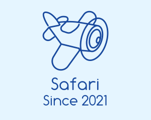 Aerial - Blue Airplane Tour logo design