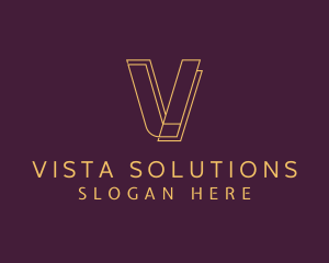 Stylish Boutique Letter V logo design