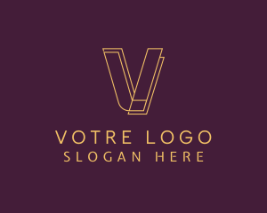 Stylish Boutique Letter V logo design