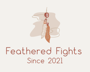 Boho Feather Earring  logo design