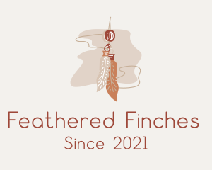 Boho Feather Earring  logo design