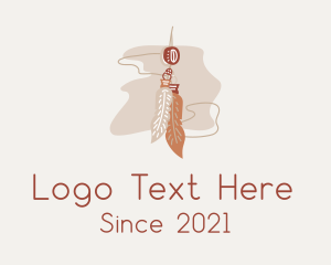 Boho - Boho Feather Earring logo design