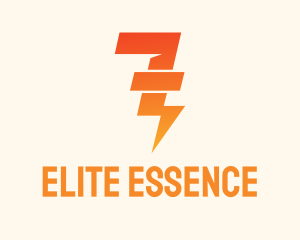 Electrical Energy - Lightning Number 7 logo design