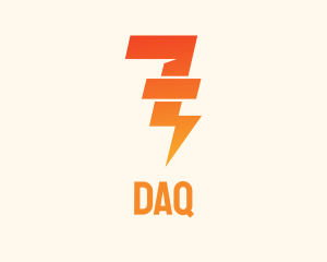 Electrical - Lightning Number 7 logo design
