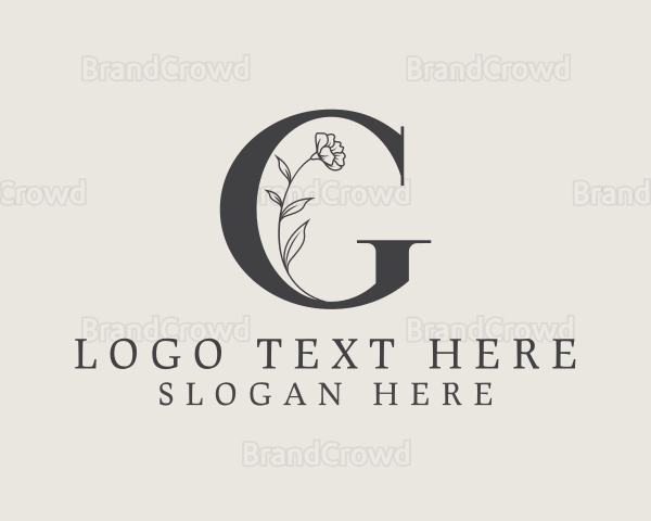 Elegant Floral Garden Letter G Logo
